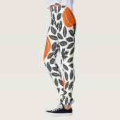 Leggings Citrouille, feuille : mignon motif d'automne. (Gauche)