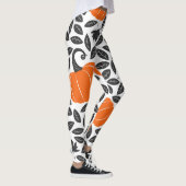 Leggings Citrouille, feuille : mignon motif d'automne. (Droite)