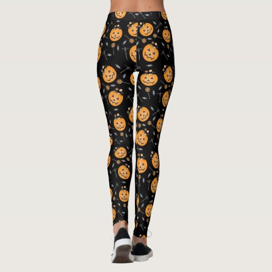 Leggings Citrouille Halloween Candy Lollipop (Dos)