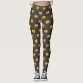 Leggings Citrouille Jack O Lantern Halloween (Devant)