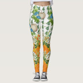 Leggings Citrouille Patch Festival Automne Couleur Foliage  (Devant)