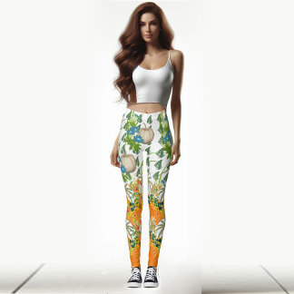 Leggings Citrouille Patch Festival Automne Couleur Foliage 