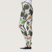Leggings Citrouille sans soudure carotte motif noir et blan (Gauche)