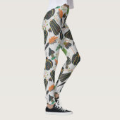 Leggings Citrouille sans soudure carotte motif noir et blan (Droite)