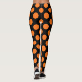 Leggings Citrouille sur Pois Black Large Size (Dos)