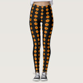 Leggings Citrouille Visage Drôle (Devant)
