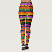 Leggings Citrouilles, chauves-souris et fête d'Halloween (Dos)