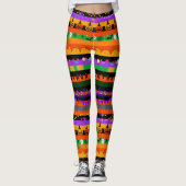 Leggings Citrouilles, chauves-souris et fête d'Halloween (Devant)