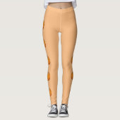 Leggings Citrouilles de dessin animé orange (Devant)