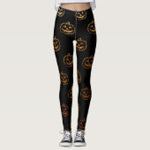 Leggings Citrouilles d'Halloween (Devant)