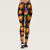 Leggings Citrouilles d'Halloween effrayants (Dos)