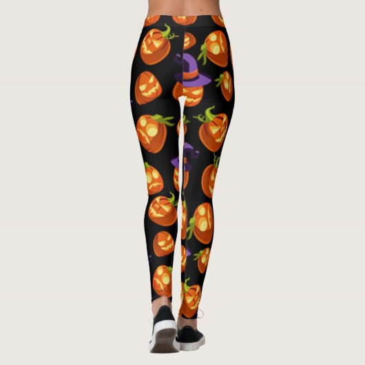 Leggings Citrouilles d'Halloween effrayants (Dos)