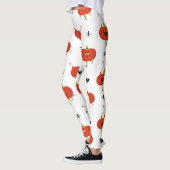 Leggings Citrouilles d'halloween mignonnes, araignée et mot (Gauche)