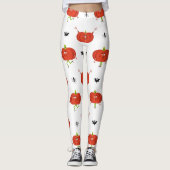 Leggings Citrouilles d'halloween mignonnes, araignée et mot (Devant)