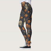 Leggings Citrouilles éffrayants et design des fantômes effr (Gauche)