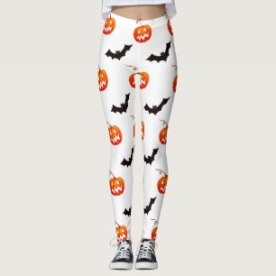 Leggings Citrouilles et chauves-souris d'Halloween, des fri