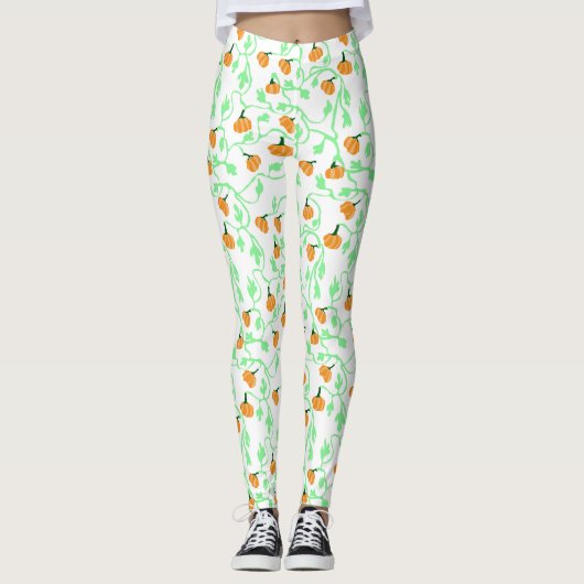 Leggings citrouilles et vignes (Devant)