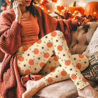 Citrouilles Vintage et Étoiles Halloween Crème