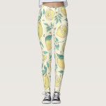 Leggings Citrus de citron moderne jaune d'été Personnalisé<br><div class="desc">Citrus de citron moderne jaune d'été Personnalisé</div>