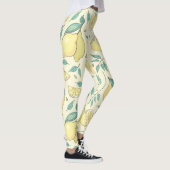 Leggings Citrus de citron moderne jaune d'été Personnalisé (Droite)