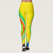 Leggings Citrus psychédélique brillant coloré (Dos)