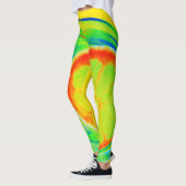 Leggings Citrus psychédélique brillant coloré (Gauche)