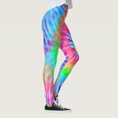 Leggings Clair Arc-en-ciel psychédélique Starburst Tie Dye (Droite)