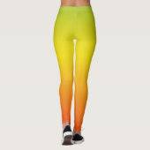 Leggings Clair Gras Orange Vert Ombre Entraînement (Dos)