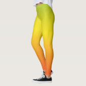 Leggings Clair Gras Orange Vert Ombre Entraînement (Gauche)