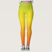 Leggings Clair Gras Orange Vert Ombre Entraînement (Devant)