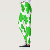 Leggings Clair shamrock chanceux trèfle St. Patrick's Day (Gauche)