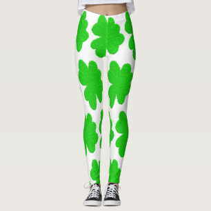 Leggings Clair shamrock chanceux trèfle St. Patrick's Day