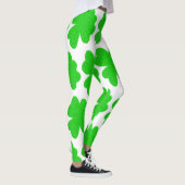Leggings Clair shamrock chanceux trèfle St. Patrick's Day (Droite)