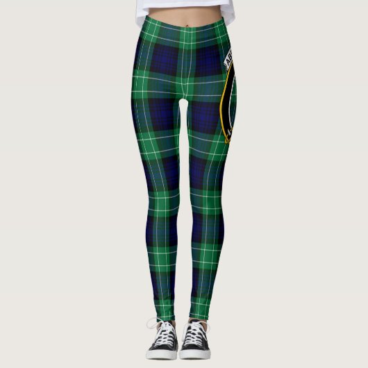 Leggings Clan Abercrombie Ecusson Tartan Femmes Scotstee (Devant)
