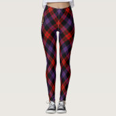 Leggings Clan Brown Crest sur Tartan (Devant)