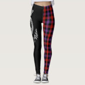 Leggings Clan Brown Crest & Tartan (Devant)