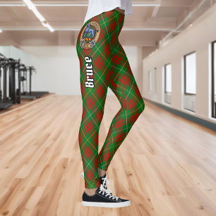 Leggings Clan Bruce Crest sur la chasse Tartan