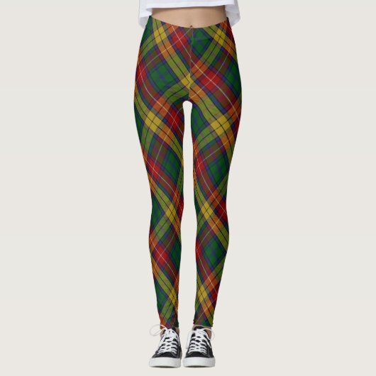 Leggings Clan Buchanan Crest & Tartan (Devant)