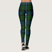 Leggings Clan Campbell Military Plaid Green Black Tartan (Dos)