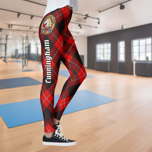 Leggings Clan Cunningham Crest sur Tartan