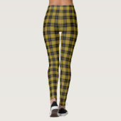 Leggings Clan écossais Barclay robe jaune noir tartan (Dos)