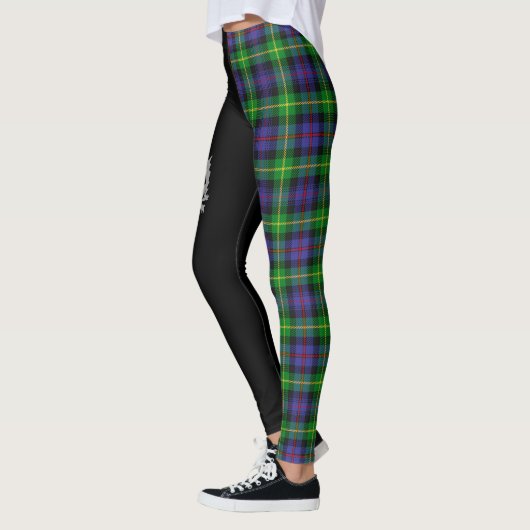 Leggings Clan Farquharson Crest & Tartan (Gauche)