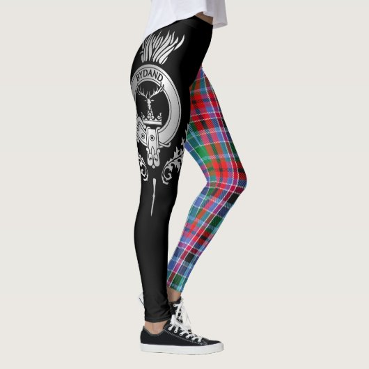 Leggings Clan Gordon Crest et Red Tartan (Droite)