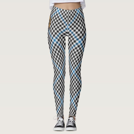 Leggings Clan Haig Crest over Check Tartan (Devant)