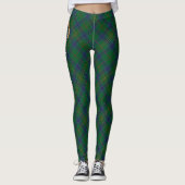 Leggings Clan Kennedy Crest sur Tartan (Devant)