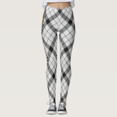 Leggings Clan MacFarlane Tartan noir et blanc (Devant)