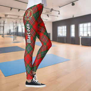 Leggings Clan MacLean Crest sur Tartan