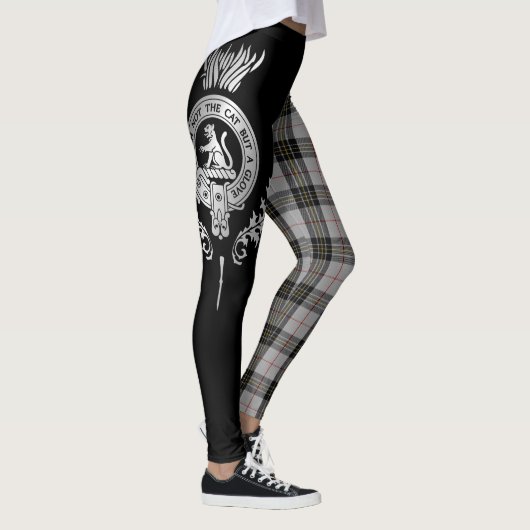 Leggings Clan MacPherson Crest & Tartan (Droite)