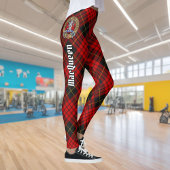 Leggings Clan MacQueen Crest sur Tartan