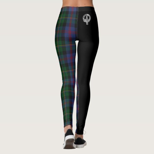 Leggings Clan Malcolm Crest & Tartan (Dos)